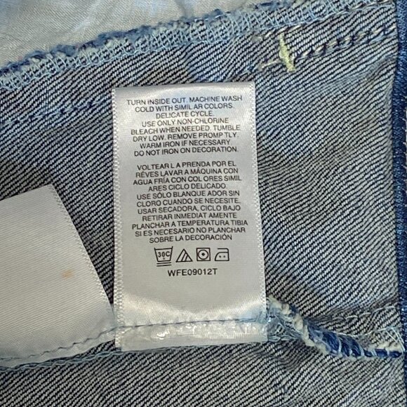 Wallflower Hooded Distressed Denim Buttonup Vest S Medium Wash Casual Sleeveless - Picture 12 of 12